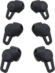 ECSiNG 3 Pairs Earbuds Cover Soft Silicone Eartips Replacement in-Ear Tips Compatible with Huawei FreeLace Pro Earphones S M L 3 Sizes Black