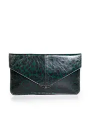 Green Leather Clutch
