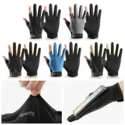 Sun Protection Ice Silk Halffinger Anti-slip Cycling Gloves Men