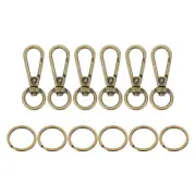 72 Pcs Swivel Clasp Hooks, 0.39" Purse Clasps Detachable for Bag Making, Bronze