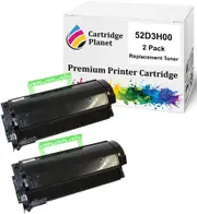 2 Pack Compatible Toner Cartridge for Lexmark 52D3H00 523H (25,000 Pages) for Lexmark MS810 MS810DE MS810DN MS810N MS811 MS811DN MS812 MS812DE MS812DN
