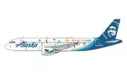 GJASA2042 GeminiJets A320-200 1/400 Model N854VA Alaska Airlines
