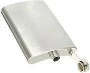 SHOWERORO Men's 9oz Stainless Steel Flask Hip Flask Mini Funnel Leakproof Food-Grade Steel Screw Cap for Whisky Vodka