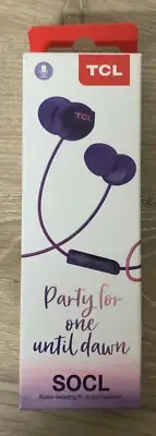 TCL SOCL Noise-Isolating Headphones- PURPLE (NEW)