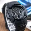 【G-SHOCK】超人氣指針數字雙顯錶-消光黑(AW-591BB-1ADR)