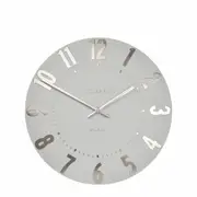 Thomas Kent 30cm Mulberry Arabic Wall Clock - Silver Cloud Grey