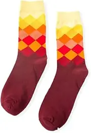 [pants & sox] 6 Pairs Diamond Wave Pattern Socks 2