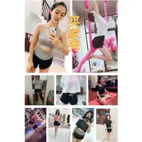 在飛比找蝦皮購物優惠-網紗瑜伽服三件套運動2024女夏性感跑步運動速幹衣大碼健身服