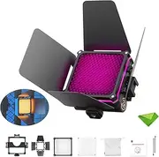 Zhiyun M20C Combo 20W RGB On Camera Video Light,CCT 2500K~10000K 4500mAh Portable Photography Light Support Magnetic Attraction w/Barndoor Diffuser Honeycomb Grid for DSLR