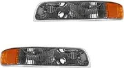 TRQ Parking Light Set Driver & Passenger Side Compatible with 99-02 Silverado 1500 01-02 Silverado 1500 HD Silverado 2500 Silverado 2500 HD Silverado 3500 00-06 Suburban 1500