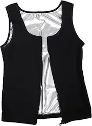Kisangel Men Compression Waist Trainer Vest Quick Dry Breathable Workout Shirt for Running Gym Yoga Zipper Design for Easy Wear Enhances Sweating Slims Waistline