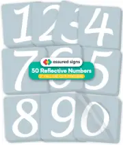 Reflective Post Box Numbers Stickers for outside - 5 Sets, 2 Inches Tall 0-9 Num
