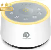 D1 White Noise Machine, 24 Soothing Sounds Night Light, 3 Timers, USB/DC Powered