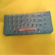 Brahmin Tropical Blue Leather Wallet New w TAG