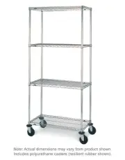 Metro SE-247280C-MU-4 Super Erecta 4-Shelf Industrial Wire Shelving Stem Caster