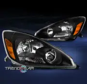 For 2004-2005 Toyota Sienna Mini Van Replacement Headlights Lamp Black LH+RH Set