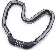 NUZAMAS Combination Bicycle Chain Lock, Cable Locks High Security 5 Digit Resettable Combination Bike, Scooter, Grills Lock with Reflective Chain Cover