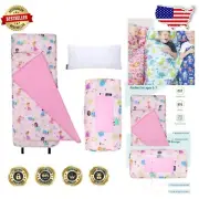 Original Roll-Up Cotton Nap Mat & Pillow for Boys & Girls - Cozy & Easy-to-Clean