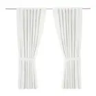 RITVA Curtains with tie-backs, 1 pair, white, 57x118 "