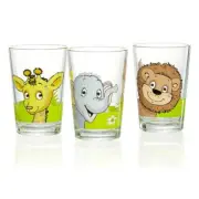 Ritzenhoff & Breker Jungle Animals Tumbler Set of 3 Tumbler Drinking Glass 20...