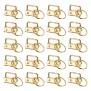 40Pcs 26mm Key Fob Hardware with Keychain Ring for Webbing Light Golden