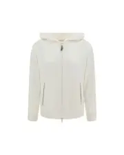 Brunello Cucinelli Zip-Up Hoodie Casual Style Women White Sweaters