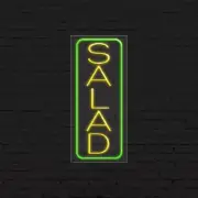 Salad Sign for Business Displays | LED Flex Neon | 13"W x 32"H x 1"D