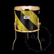 DFP Drum Wrap - Retro Yellow & Black Spiral