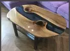 Natural Oval Shape Epoxy Table Tops Handmade Resin River Furniture