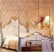 Stainless Steel Bed Canopy,Stainless Steel Canopy Bed e 4 Corner, Mosquito Net Bracket Canopy Bed Netting e Post Full Bedroom Decoration Accessories Fits Your Mattress,16mm,1.8×2m be