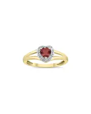 Gem Spark 14K 0.51 ct. tw. Diamond & Garnet Ring