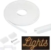 uxcell LED Diffuser Channel, 5Meter 8mm LED Silicone Channel System with Cover, End Caps for LED Strip Light Installations Light Strips Channel