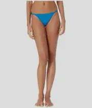 $95 O'neill Women's Blue Swimwear Salt Water Micro Side Bikini Bottoms Size L