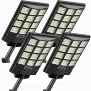 Solar Street Lights Outdoor Motion Sensor, 6500K Dusk to Dawn LED Solar Flood...