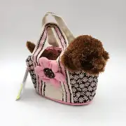 Sassy Pet Saks by Douglas Bag Purse / Brown Daisy Tote With Dog