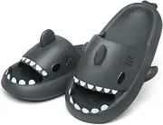 [HUIDORLE] Women Men Shark Slides Cloud Sandals Soft Open Toe Pillow Slippers Casual Beach Shower Slides Cute Shark Cloud Shoes