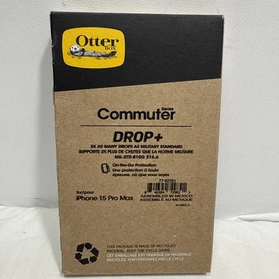 Otter Box Commuter Series iPhone 15 Pro Max Phone Case, Black #77-92591 ~ NEW