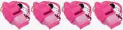 Fox 40 Sonik Blast CMG 3-Chamber Pealess Whistle + Lanyard, Pink (4-Pack)