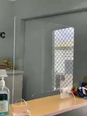 Sneeze Guard Acrylic Clear safety shields with stands - Custom Order