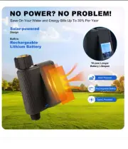GIRIER Smart Water Timer Solar Powered WiFi Sprinkler Timer with Brass EU plug