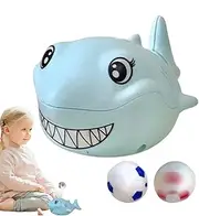 Air Blowing Ball Toy for Kids | Shark Suspended Ball Desk Toy with 2 Balls | Suspended Blowing Ball Model for School Supply