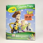 Mini Coloring Pages Toy Story Disney Crayola 6 markers, 2009, New Factory Sealed