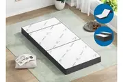STARRY EUCALYPT Foldable Mattress Folding Foam Sofa Lounge Portable Bed with Bamboo Cover Single