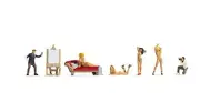 Noch 15948 HO Scale 1:87 Figures: Artists and Models