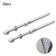 20 Pcs T-316 Cable Railing Kit Threaded Swage and Stemball Swage Fitting