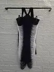 New TopShop Halter Neck Ombre Fringe Detail Mini Dress Size 4