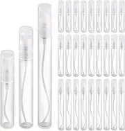 30Pcs 3 Sizes 5ml 8ml 10ml Mini Spray Bottle Perfume Atomizer Sprayer Fine Mist Refillable Small Empty Sample Containers Plastic Perfume Atomizer for Travel Sample