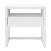 [James Lane] Balmain Side Table White - 1 Drawer