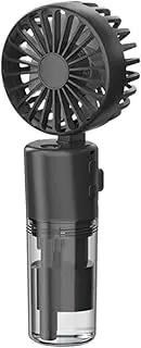 Buhyujkm Handheld Misting Fan, Handheld Rechargeable Spray Fan with Water Mist, Portable Foldable Cooling Fan Summer Supplies with Ergonomic Handle for Running, Cycling, Walking