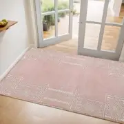 Rug for Entrance Washable Vintage Area Rug - 2x3 Boho Non 2' x 3' Light Pink